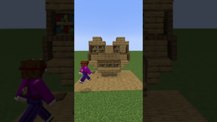 【マイクラ】ハート形の棚を建築してみたい#minecraft     #shorts