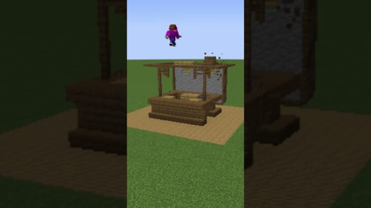 【マイクラ】屋台っぽいものを建築してみたい#minecraft   #shorts