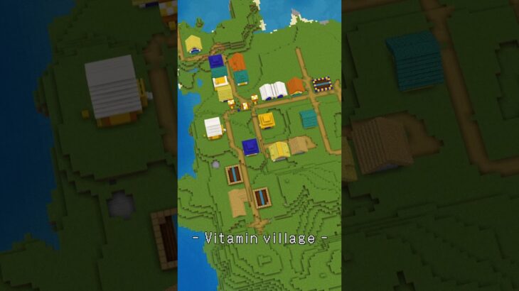 村をビタミンカラーにリメイクするタイムラプス【#minecraft】【#Shorts】 #マイクラ #マインクラフト