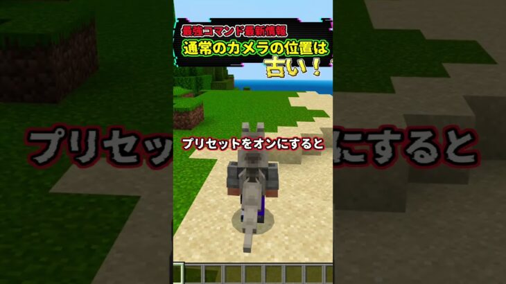 【マイクラ】カメラの位置を引くことが出来るコマンド#コマンド #最新情報　#マイクラ