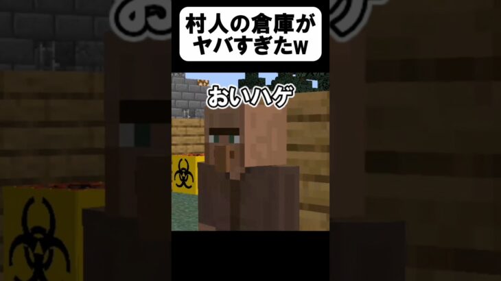 村人の裏側がヤバすぎたww【茶番】#shorts 【マイクラ】【マインクラフト】【まいくら】