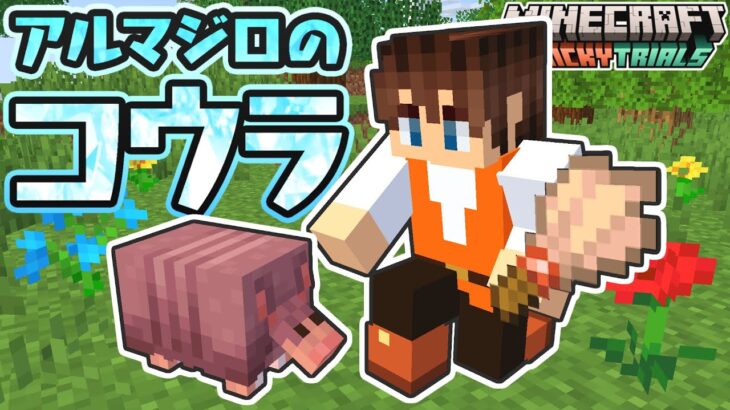 アルマジロの甲羅で新装備をクラフトしよう!!最新アプデ1.21でオオカミの鎧!?海でマイクラ実況Part108【マインクラフト】