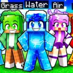 10 FRIENDS on One ELEMENTAL BLOCK in Minecraft!