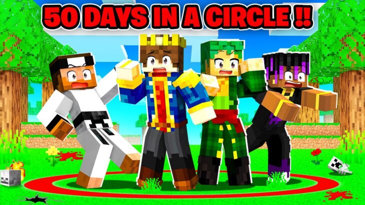 100 Days But YOU CAN’T LEAVE THE CIRCLE In Minecraft 😰