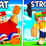 FAT MARTY vs STRONG JOHNNY Build Battle in Minecraft!