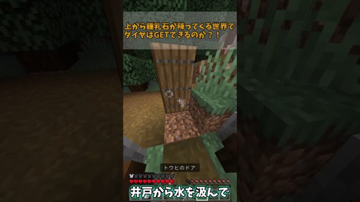 【マイクラ】【ゆっくり実況】【チャレンジ】上から鍾乳石が降ってくる世界でダイヤはGETできるのか？！#バズりたい#伸びて#ゆっくり実況#マイクラ#minecraft#shorts#short