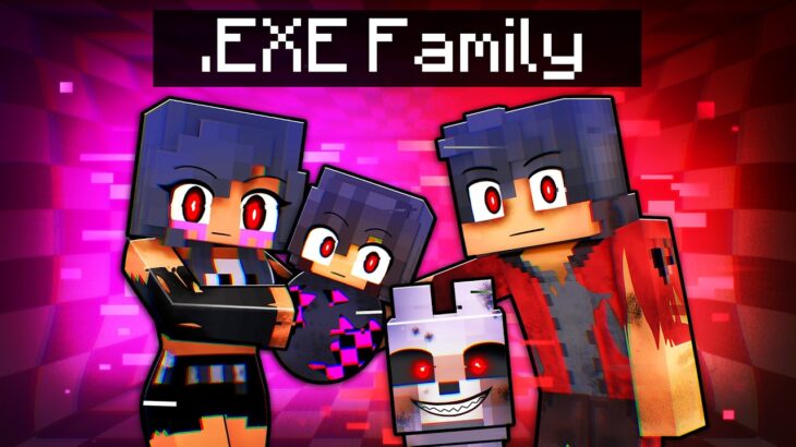 Having an .EXE FAMILY in Minecraft! | Minecraft summary | マイクラ動画