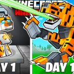 I Survived 100 Days as a MECHA TIGER in HARDCORE Minecraft