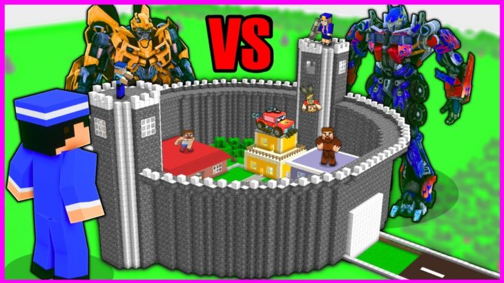 KÖTÜ MAFYA ROBOT ÇETESİ VS GÜVENLİ KALE!😱 – Minecraft