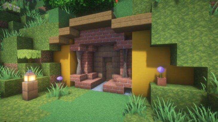 【Minecraft】小さな入口のホビットハウス　マインクラフト建築