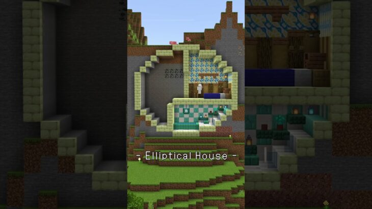 崖に楕円なドールハウスを作るタイムラプス【Minecraft】【#Shorts】 #マイクラ #minecraft #マインクラフト