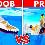 NOOB vs PRO: TITANIC HOUSE Build Challenge in Minecraft!