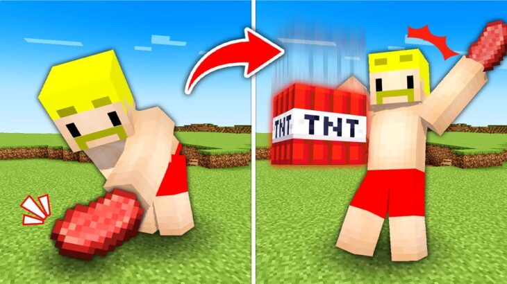 【マイクラ】アイテムを拾うたびにTNTが降ってくる世界でエンドラ討伐！