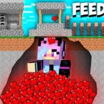 Why ALL VILLAGERS feed BIGGEST GIRL MONSTER in Minecraft…