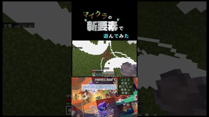 【マイクラ】メイス練習してみた！ #minecraft #メイス #ゲーム