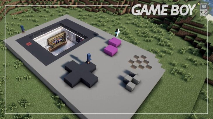【minecraft】Survival in GAMEBOY Building tutorial　ゲームボーイハウス建築チュートリアル【マイクラ建築】