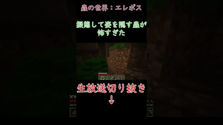 【マイクラ】擬態する虫が見えなくて怖すぎた…