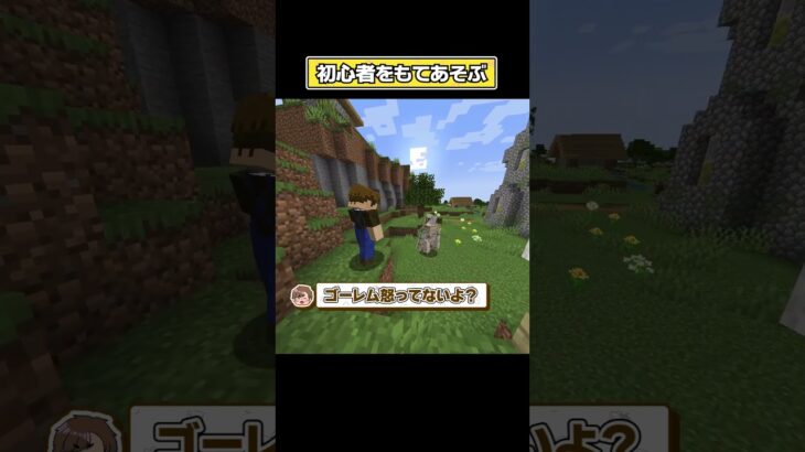 マイクラ初心者にゴーレムを攻撃させてみたらwwwwww #マイクラ #ちーなっつ