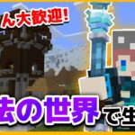 【マイクラ参加型】魔法の世界でサバイバル!!!! 初見さん大歓迎✨ 【マインクラフト統合版】【魔法クラフト#1】