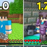 A CADA NÍVEL DE XP TROCA A VERSÃO DO MINECRAFT