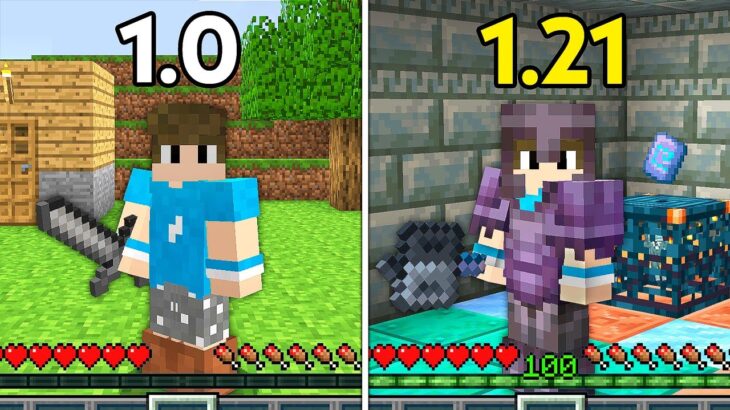 A CADA NÍVEL DE XP TROCA A VERSÃO DO MINECRAFT