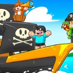 CRIEI um BARCO PIRATA que FUNCIONA no MINECRAFT