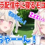 マイクラ配信中に寝るモコちゃんと迷子になって家に帰れないフワワ【ホロライブ切り抜き/FUWAMOCO/フワモコ】