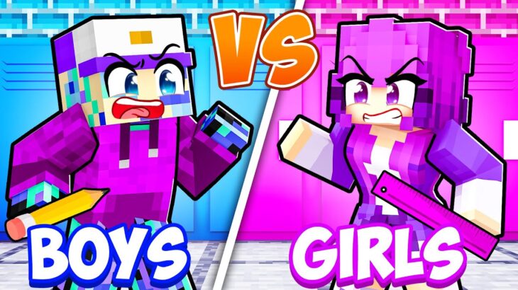 Going to BOYS vs GIRLS School in Minecraft!