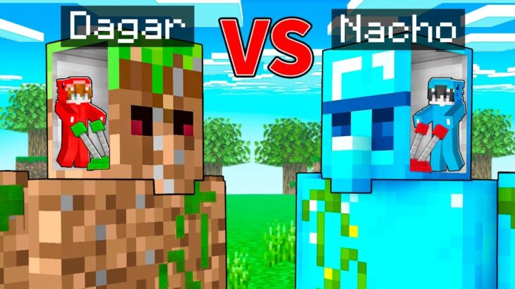 Golem POBRE de Dagar vs Golem RICO de Nacho en Minecraft