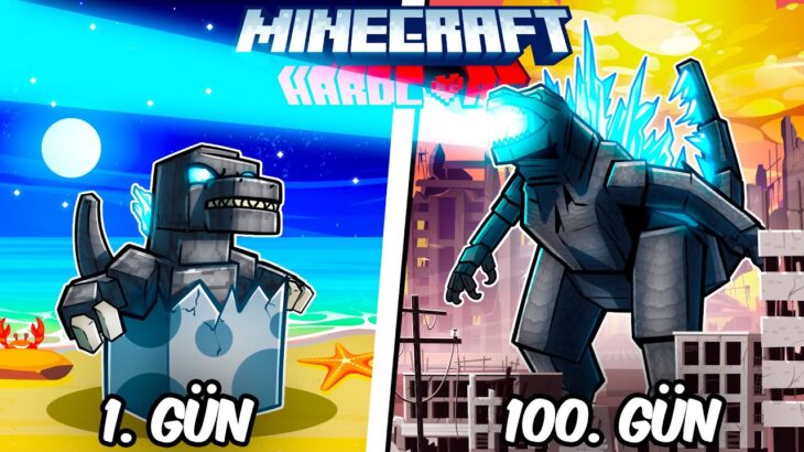 Hardcore Minecraft’ta GODZILLA Olarak 100 Gün Geçirmemin Hikayesi…