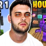 I Played Minecraft ONE BLOCK for 24 Hours Straight
