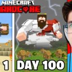 I Survived 100 DAYS as GOD in Hardcore Minecraft