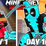 I Survived 100 Days as DIAMOND DEADPOOL in HARDCORE Minecraft