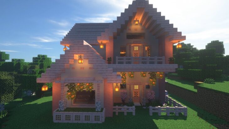 【Minecraft】桜ベースの家作ってみた‼️
