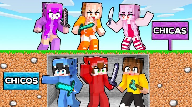 Minecraft: CHICOS vs CHICAS Speedrun Cazadores y Corredores