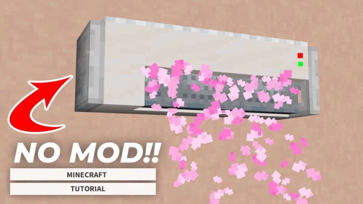 Minecraft: NO MOD! How to make an Air Conditioner | MODなし！実際に風がでるエアコンの作り方(家具建築)【統合版(BE)】