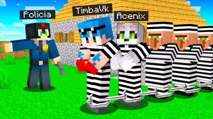 Nos ENCIERRAN en una PRISIÓN de ALDEANOS de MÁXIMA SEGURIDAD en MINECRAFT 😱👮‍♂️ Los COMPAS