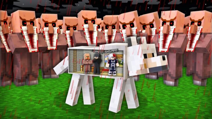 Scary Villagers Apocalypse VS Doomsday Bunker in DOG Minecraft!!