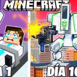 ¡Sobreviví 100 DÍAS como un ROBO TITAN en Minecraft HARDCORE!