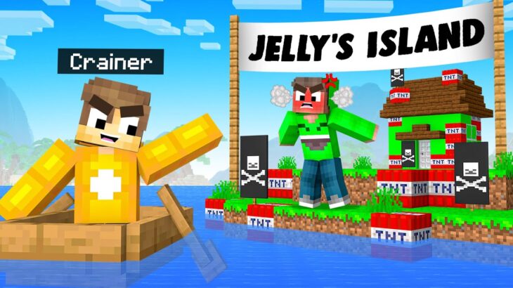 TROLLING JELLY With TNT & Pirate Flags in Minecraft! (Squid Island)