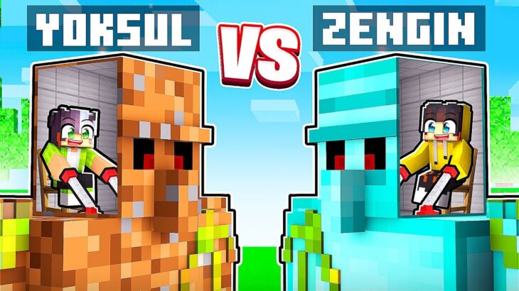 Zengin Golem vs Fakir Golem Hayatta Kalma Yarışması! – Minecraft