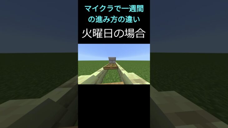 【マイクラ】一週間の曜日別の進み方の違い #マイクラ #マインクラフト #マインクラフト #minecraft