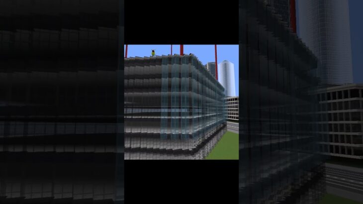 マイクラで超高層ビルを作ってみた！ #マイクラ建築 #minecraftbuilding