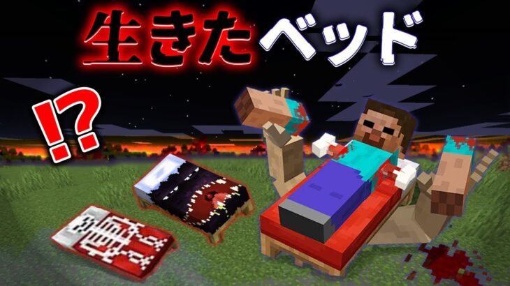 “不気味”なマイクラ都市伝説 の『生きたベッド』を検証した結果・・【まいくら,マインクラフト,都市伝説,都市伝説検証】