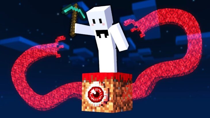 呪われた1マスブロックの世界でサバイバル【マインクラフト】