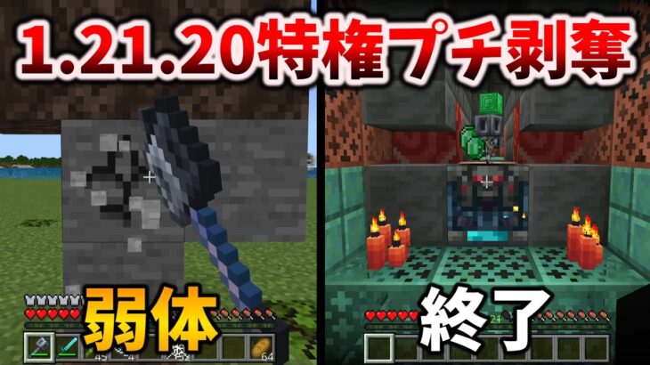 1.21.20アプデで剥奪された統合版の新要素特権と大量修正11選 [マイクラ統合版 1.21.21/Bedrock][Windows/PE/Switch/PS/Xbox]