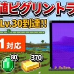 1.21対応【マイクラ統合版】３分でLv.30！金圧縮機能付きの経験値ピグリントラップの作り方【PE/PS4/Switch/Xbox/Win10】ver1.21