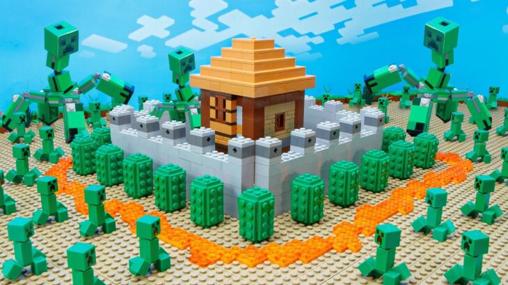 1000 Creepers Attack Defence in the Safest House in Minecraft – LEGO Minecraft Animation