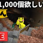 🔴【マイクラ裏作業】洞窟にて石炭1,000個集めに行く配信【ウドンクラフト2】