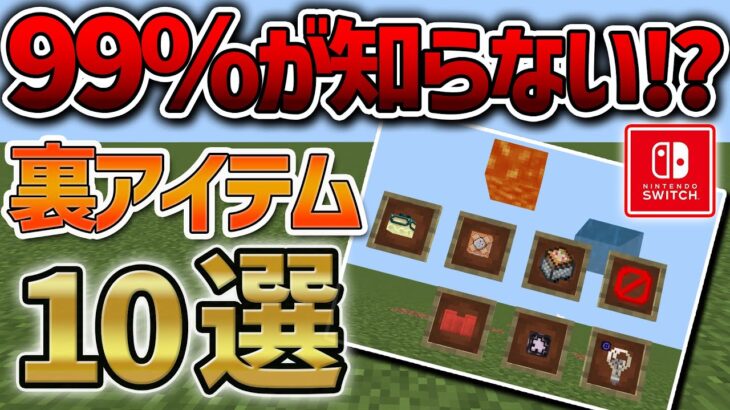 [スイッチ]隠しアイテム10選！コマンドで入手方法を紹介します！バリアブロック/コマンド/統合版/マイクラ/minecraft/glitch 最新版　1.21対応